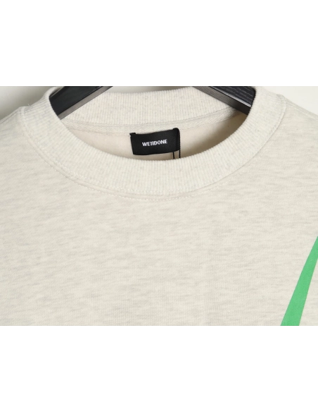 WE11 DONE Lightning Letters Crewneck Sweatshirt,Cheap Replica Reps We11done