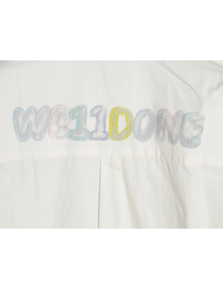 WE11DONE Colorful graffiti letter print longsleeved shirt,Cheap Replica Reps We11done