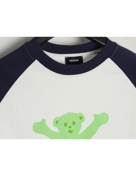 We11done Raising Hand Bear Colorblock Long Sleeve TSK2,Cheap Replica Reps We11done