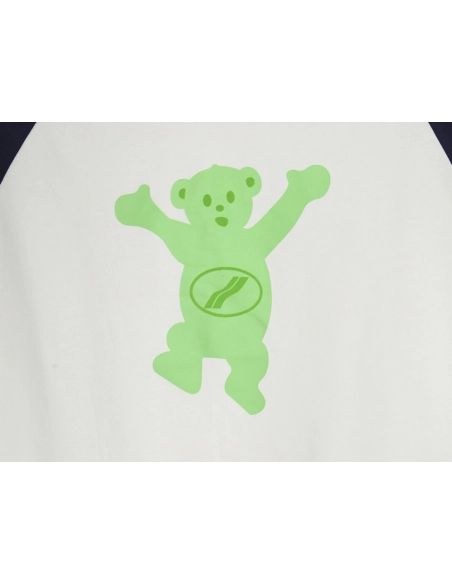 We11done Raising Hand Bear Colorblock Long Sleeve TSK2,Cheap Replica Reps We11done