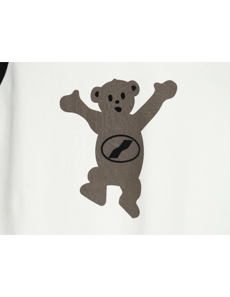 We11done Raising Hand Bear Colorblock Long Sleeve TSK1,Cheap Replica Reps We11done