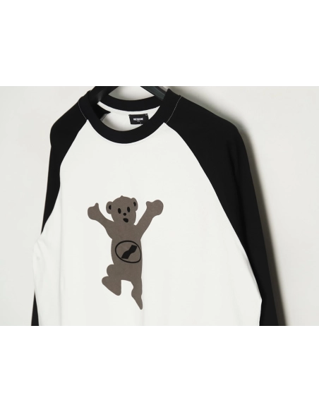 We11done Raising Hand Bear Colorblock Long Sleeve TSK1,Cheap Replica Reps We11done