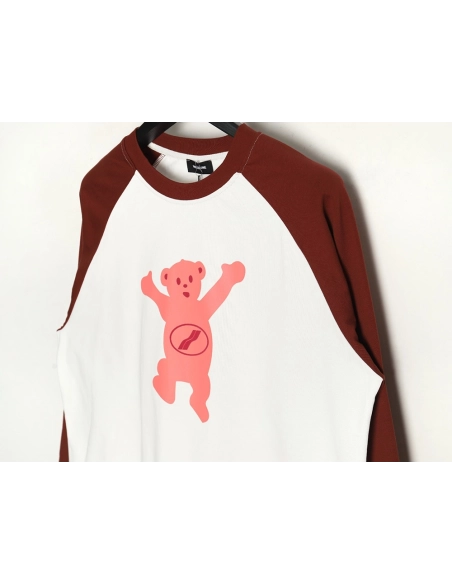 We11done Raising Hand Bear Colorblock Long Sleeve,Cheap Replica Reps We11done