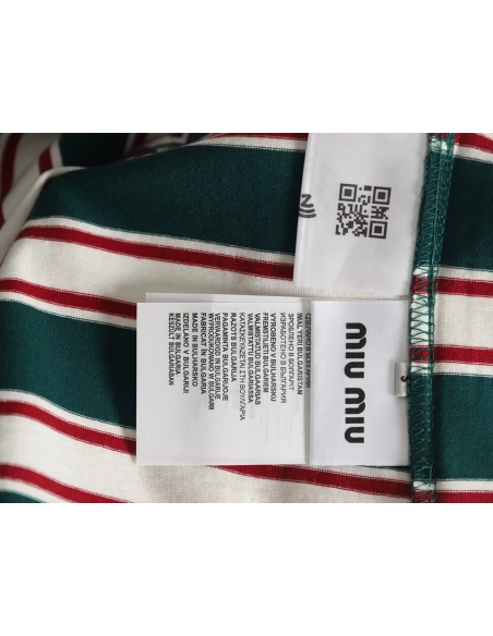 Miu Miu striped pocket longsleeved Tshirt TSK1,Cheap Replica Reps Miu Miu