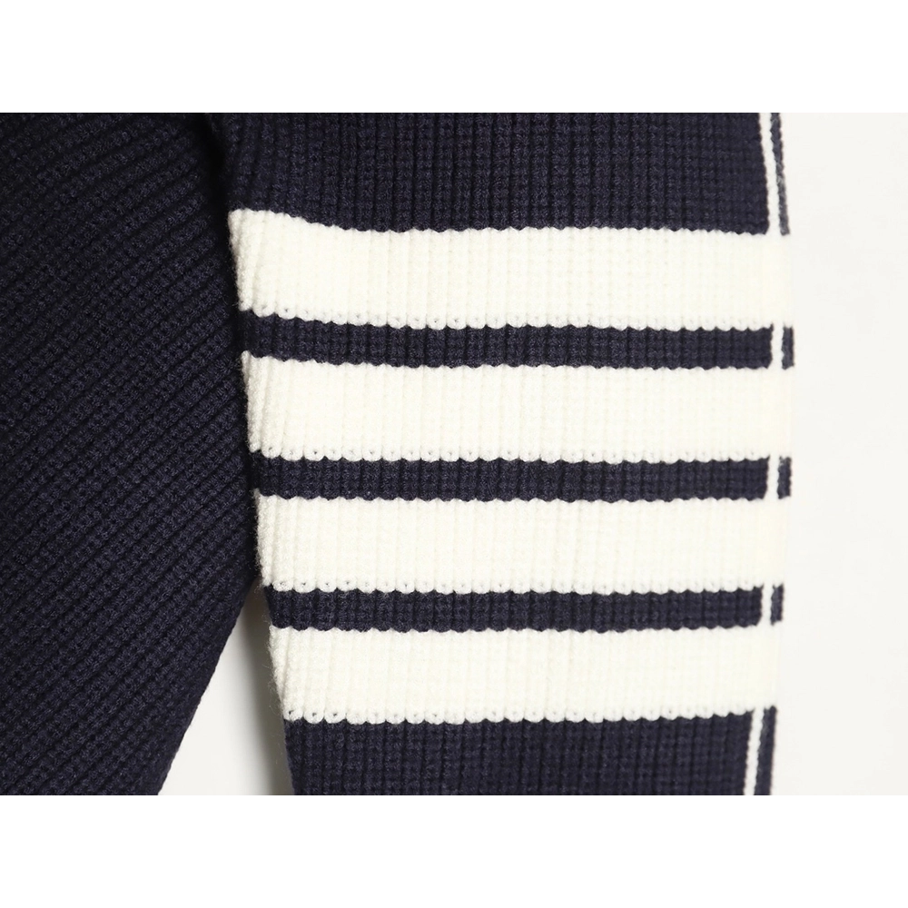 Thom Browne striped color block crew neck sweater TSK2,Cheap Replica Reps Thom Browne