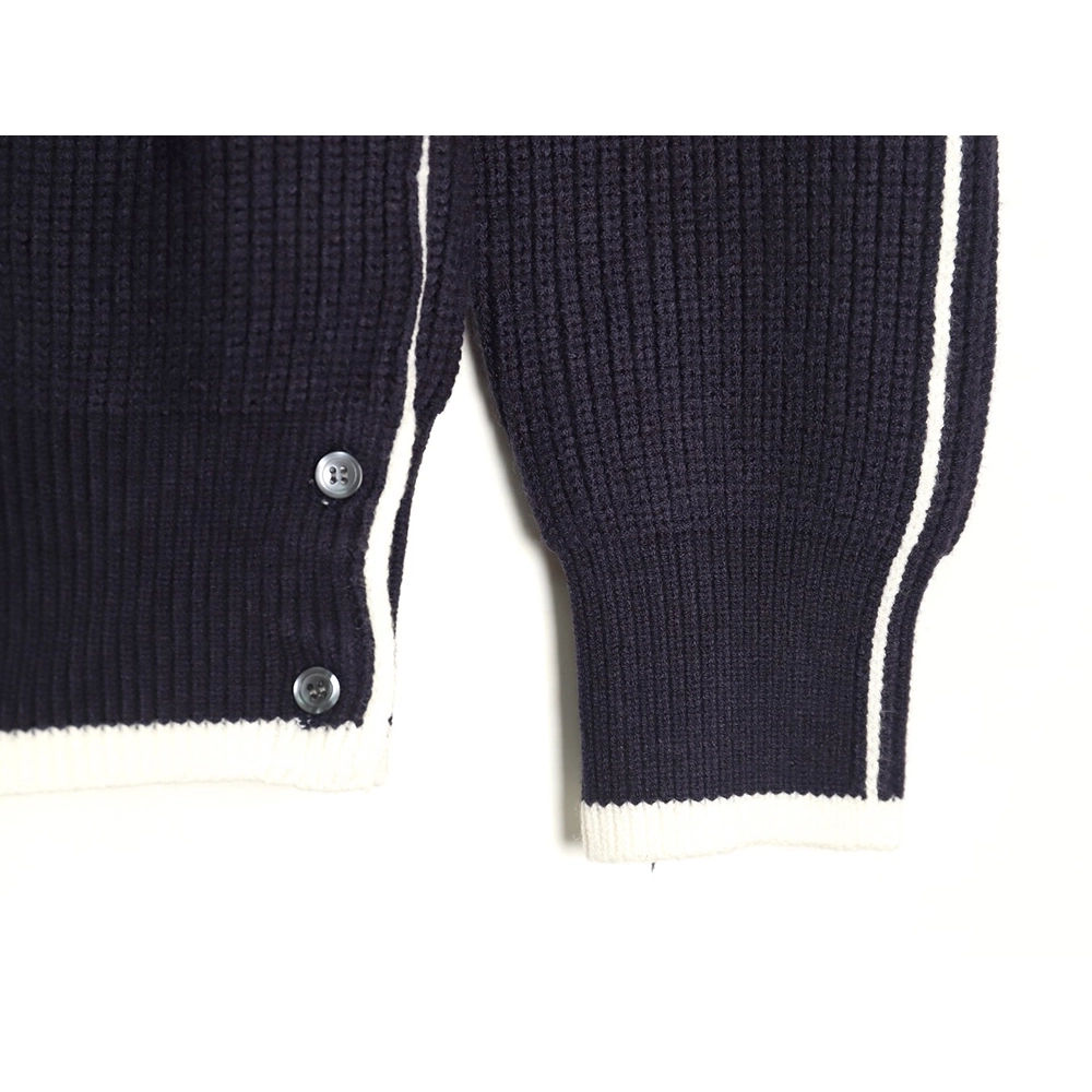 Thom Browne striped color block crew neck sweater TSK2,Cheap Replica Reps Thom Browne