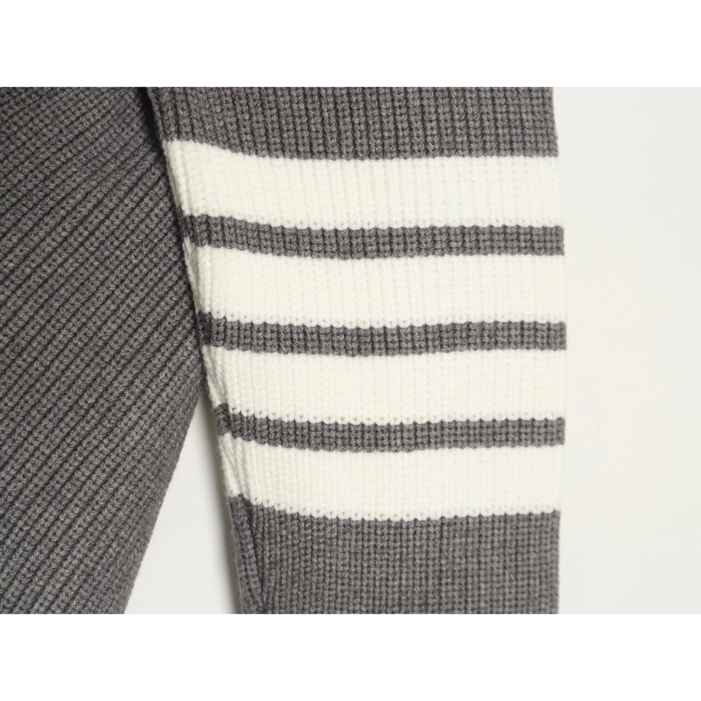 Thom Browne striped color block crew neck sweater TSK1,Cheap Replica Reps Thom Browne