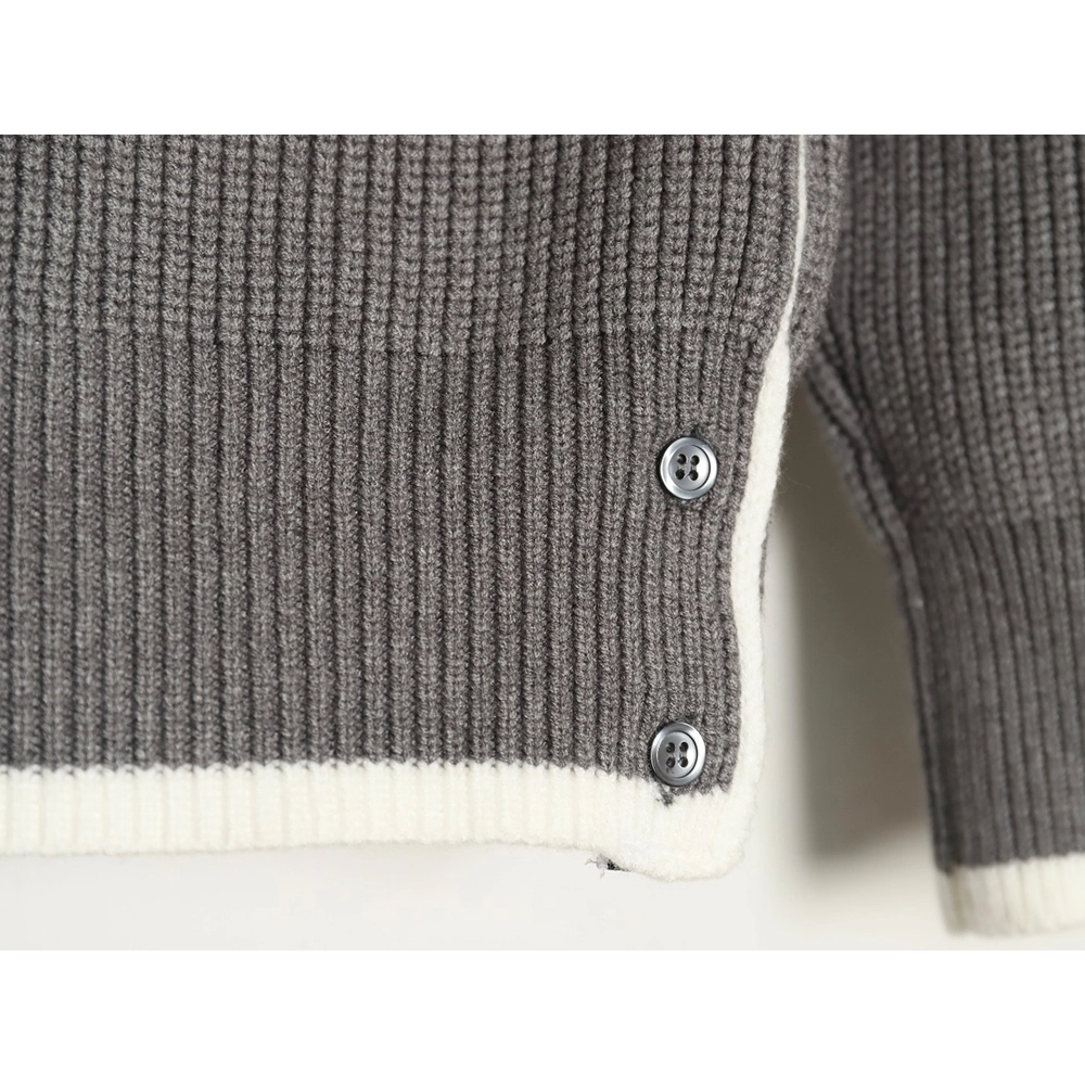 Thom Browne striped color block crew neck sweater TSK1,Cheap Replica Reps Thom Browne
