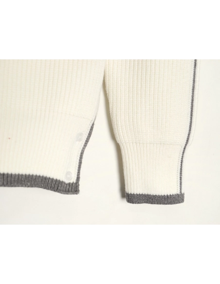 Thom Browne striped color block crew neck sweater,Cheap Replica Reps Thom Browne