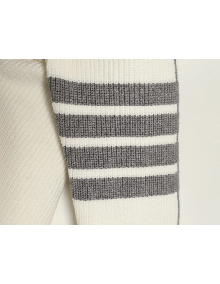 Thom Browne striped color block crew neck sweater,Cheap Replica Reps Thom Browne