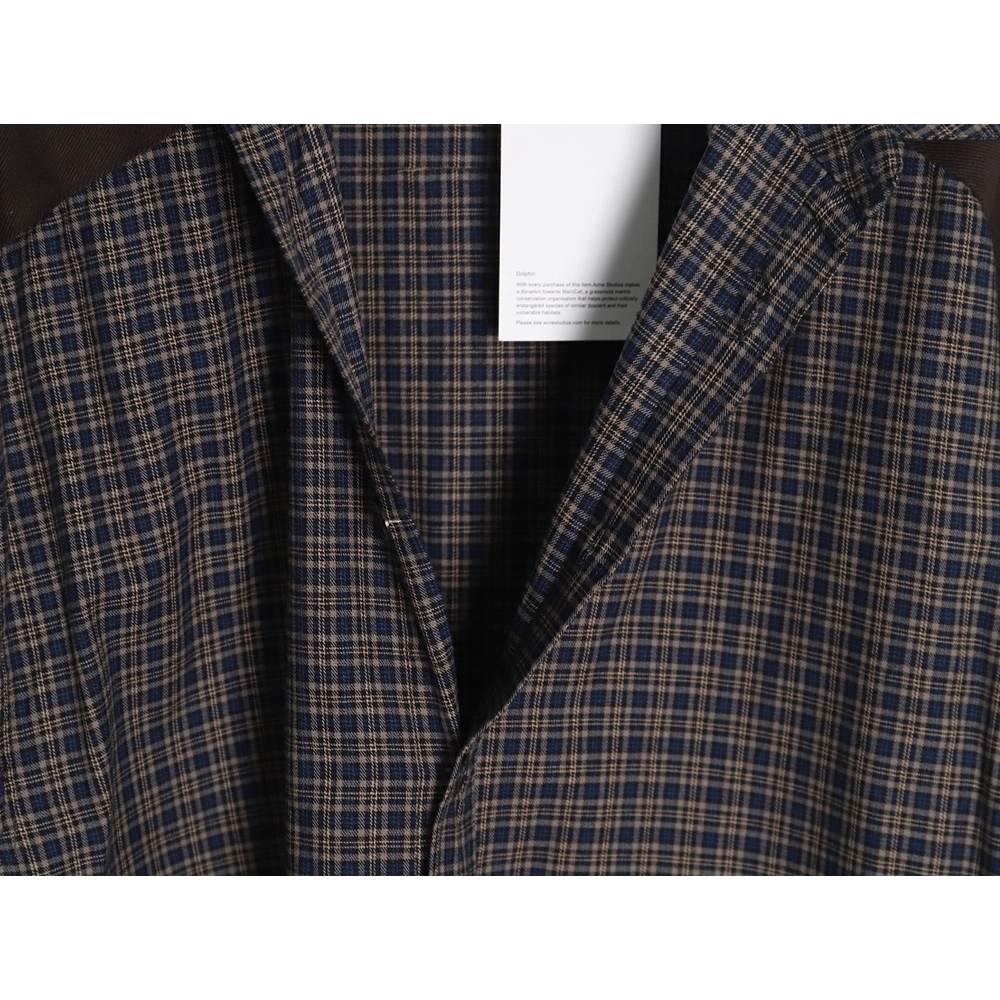 Acne Studios patchwork check longsleeved shirt TSK1,Cheap Replica Reps Acne Studios