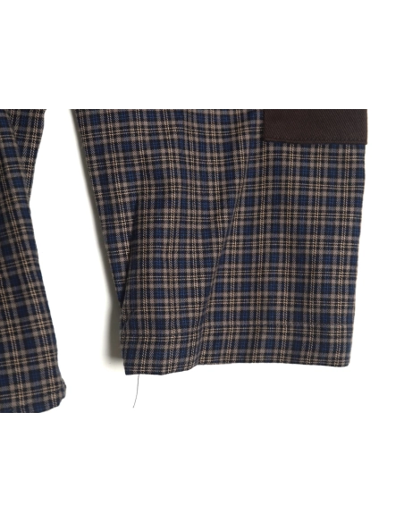 Acne Studios patchwork check longsleeved shirt TSK1,Cheap Replica Reps Acne Studios