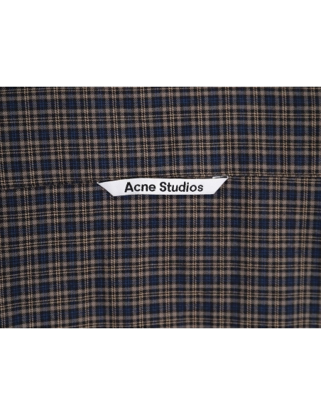 Acne Studios patchwork check longsleeved shirt TSK1,Cheap Replica Reps Acne Studios