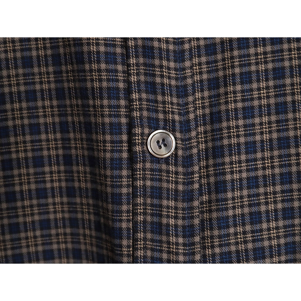 Acne Studios patchwork check longsleeved shirt TSK1,Cheap Replica Reps Acne Studios