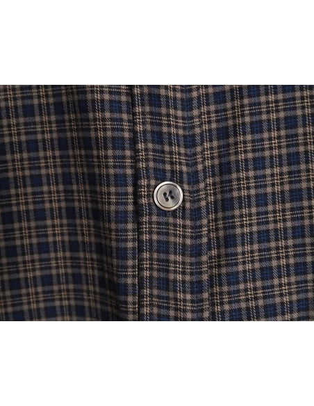 Acne Studios patchwork check longsleeved shirt TSK1,Cheap Replica Reps Acne Studios