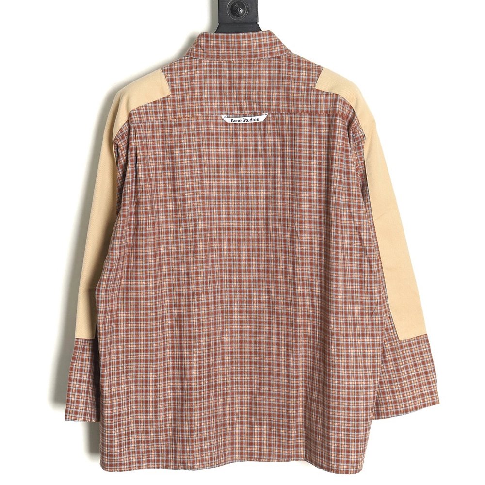 Acne Studios patchwork check longsleeved shirt,Cheap Replica Reps Acne Studios