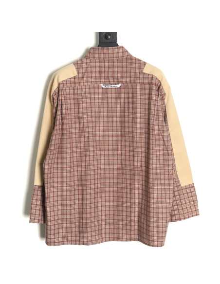 Acne Studios patchwork check longsleeved shirt,Cheap Replica Reps Acne Studios