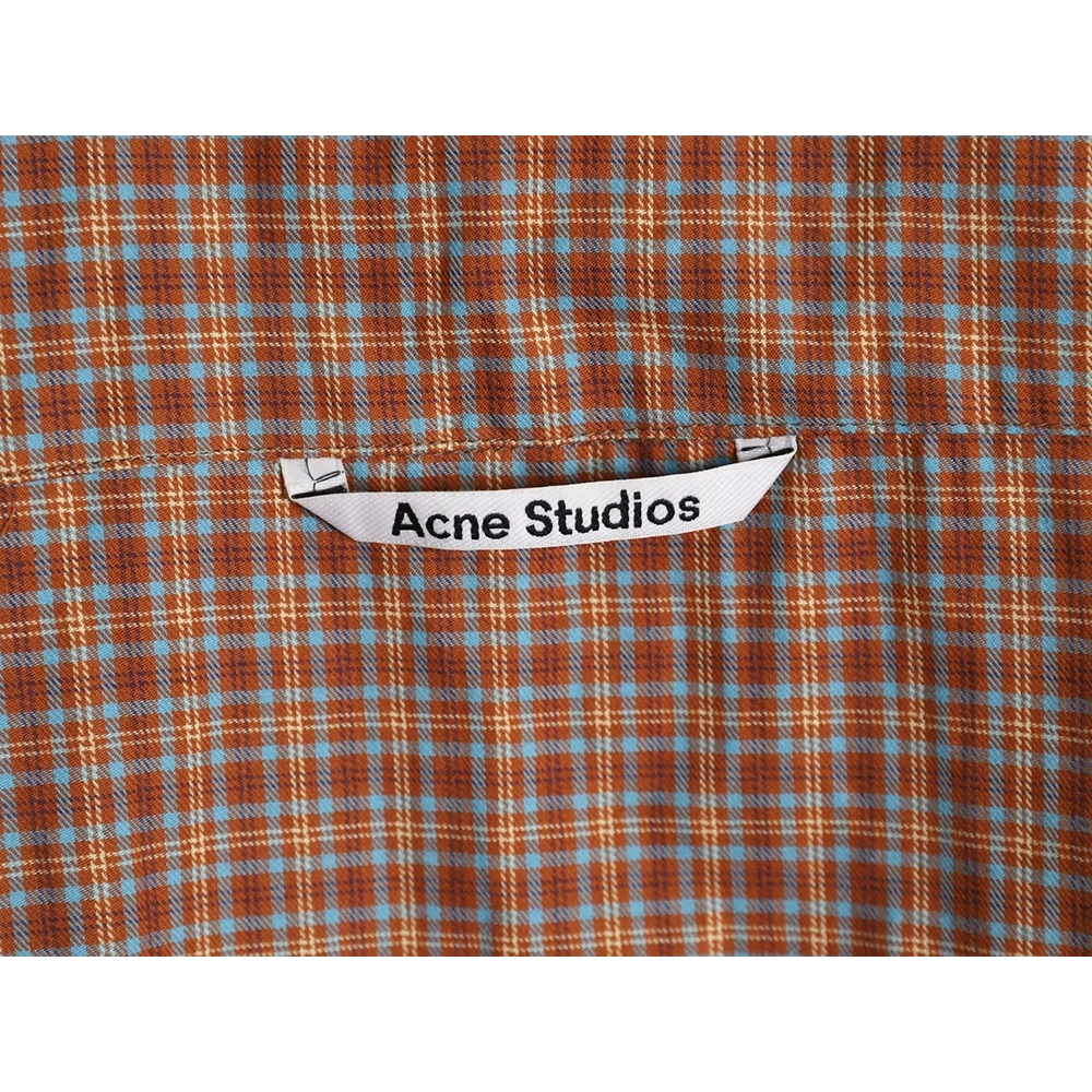 Acne Studios patchwork check longsleeved shirt,Cheap Replica Reps Acne Studios
