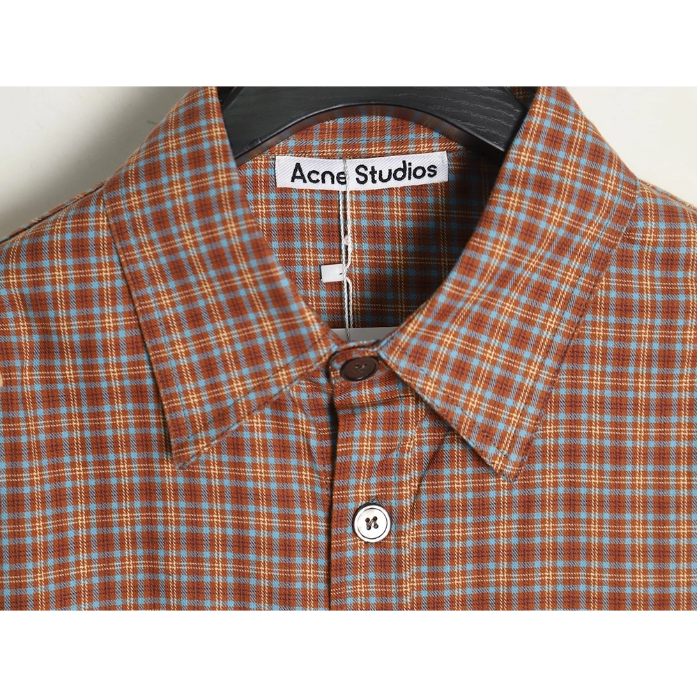 Acne Studios patchwork check longsleeved shirt,Cheap Replica Reps Acne Studios