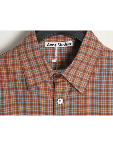 Acne Studios patchwork check longsleeved shirt,Cheap Replica Reps Acne Studios