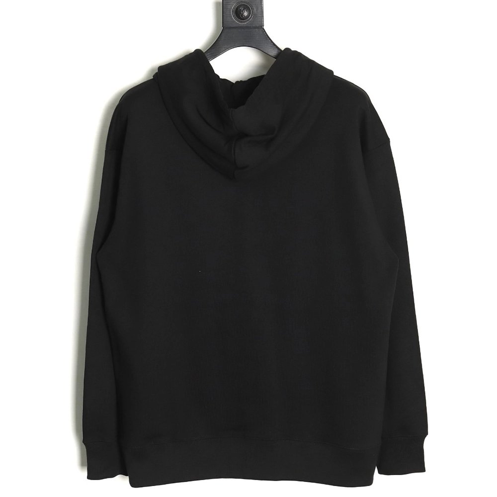 Loewe hooded sweatshirt with embossed logo on chest and leather pockets TSK1,Cheap Replica Reps Loewe