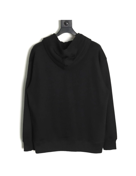 Loewe hooded sweatshirt with embossed logo on chest and leather pockets TSK1,Cheap Replica Reps Loewe