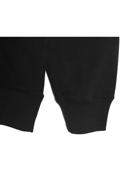 Loewe hooded sweatshirt with embossed logo on chest and leather pockets TSK1,Cheap Replica Reps Loewe