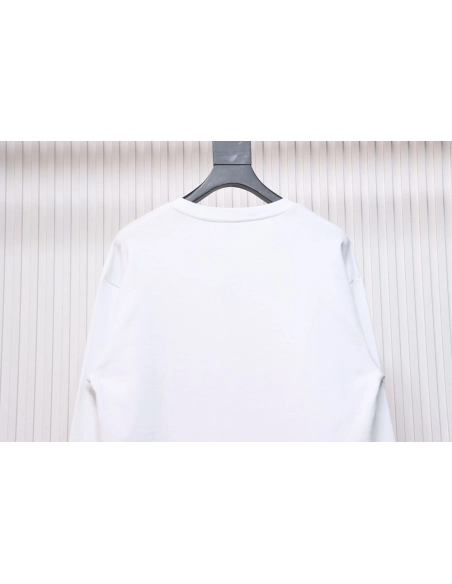 Loewe neon embroidery fluorescent pink crew neck sweatshirt TSK1,Cheap Replica Reps Loewe