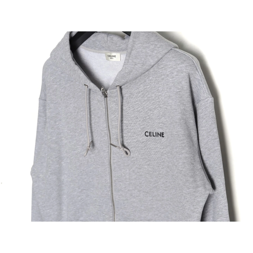 Celine Basic Lettering Zipper Hoodie,Cheap Replica Reps Celine