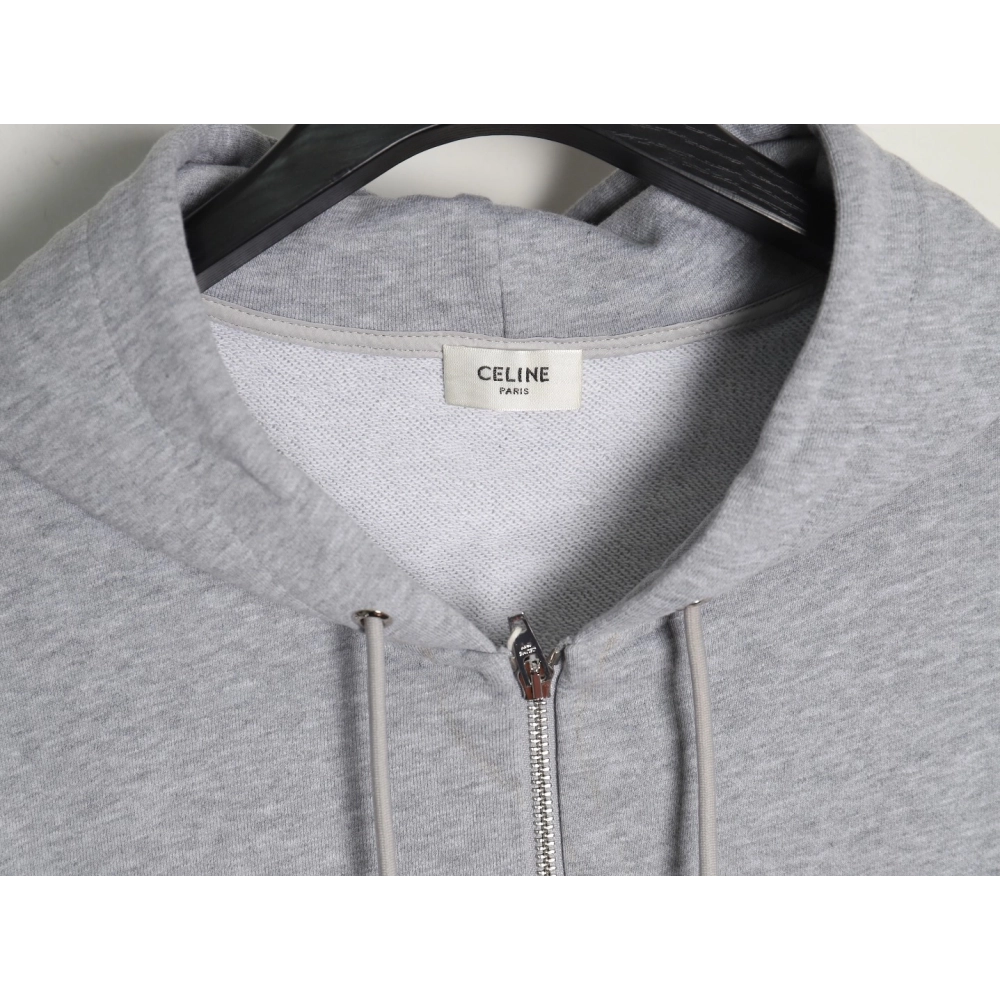Celine Basic Lettering Zipper Hoodie,Cheap Replica Reps Celine