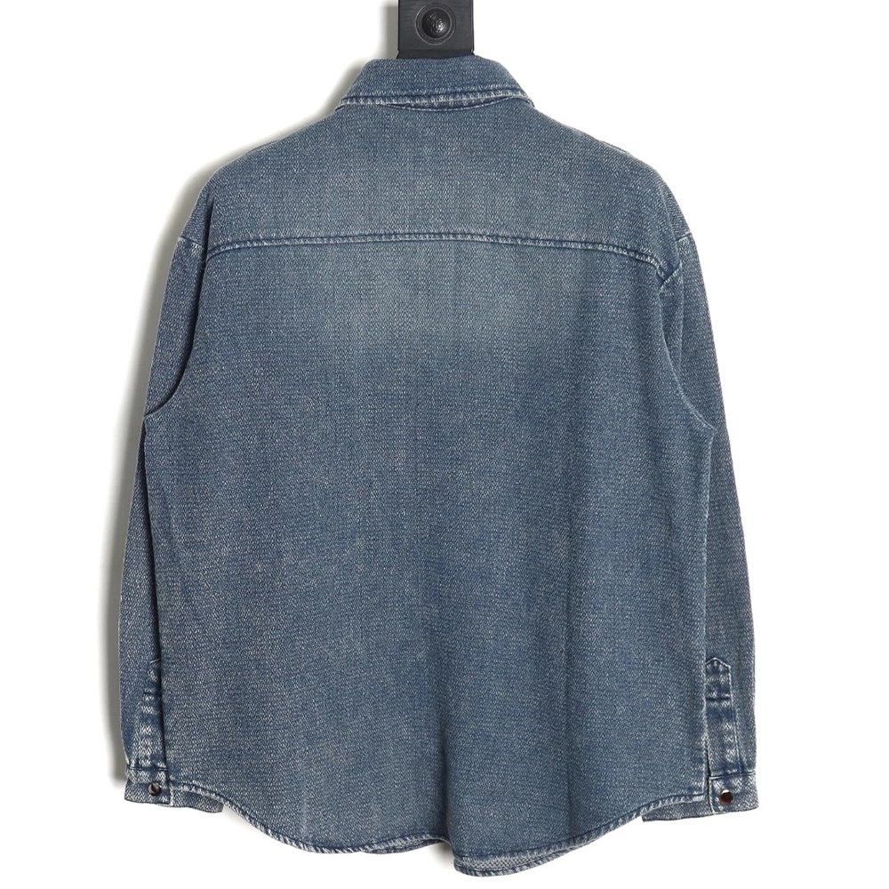 Celine Arc de Triomphe logo denim shirt,Cheap Replica Reps Celine