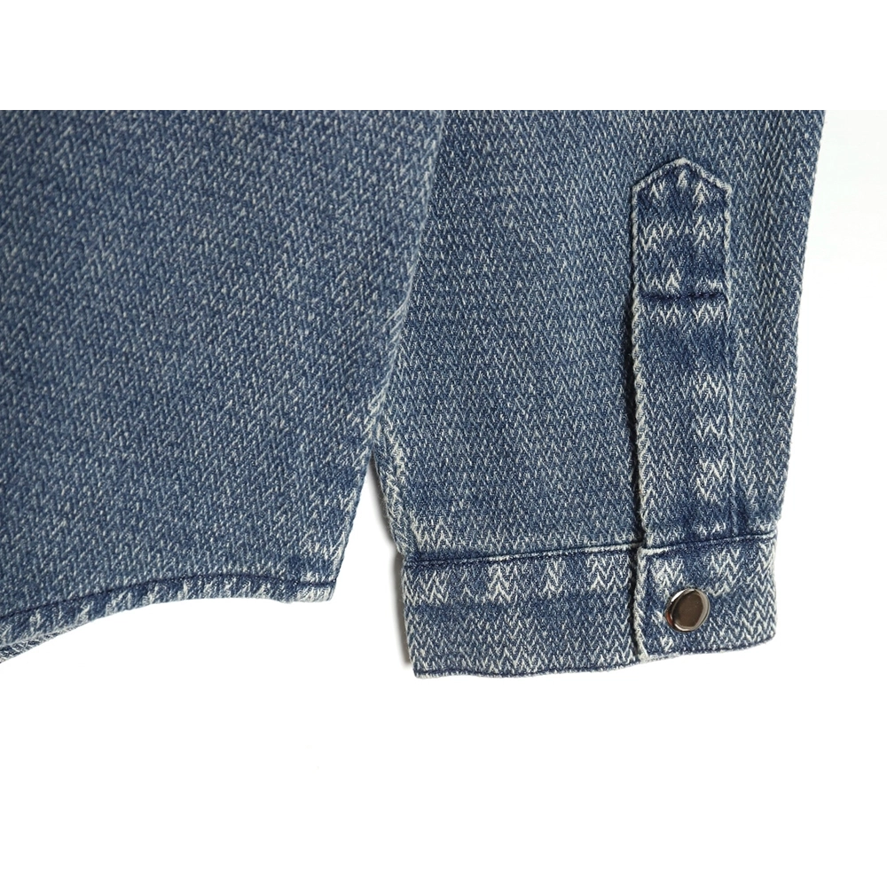 Celine Arc de Triomphe logo denim shirt,Cheap Replica Reps Celine