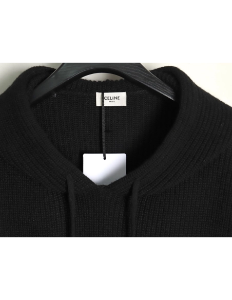 Celine felt lettering hooded sweater TSK1,Cheap Replica Reps Celine