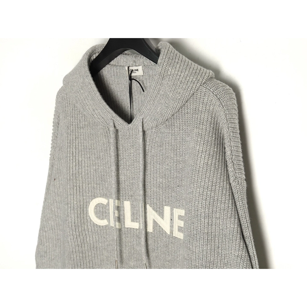 Celine felt lettering hooded sweater,Cheap Replica Reps Celine
