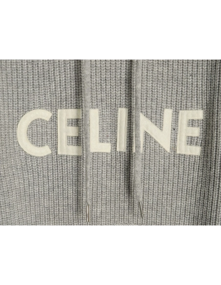 Celine felt lettering hooded sweater,Cheap Replica Reps Celine