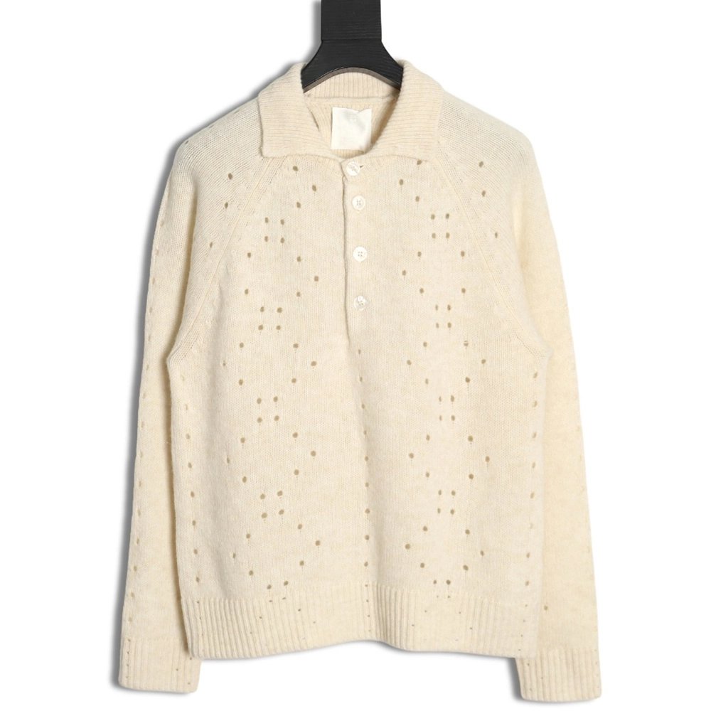 Givenchy cutout wool lapel sweater SL,Cheap Replica Reps Givenchy