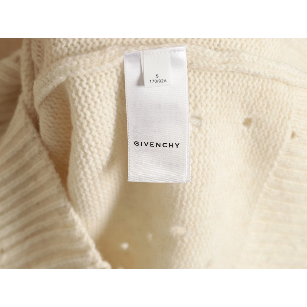 Givenchy cutout wool lapel sweater SL,Cheap Replica Reps Givenchy