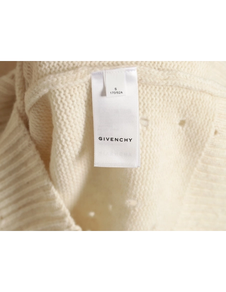 Givenchy cutout wool lapel sweater SL,Cheap Replica Reps Givenchy