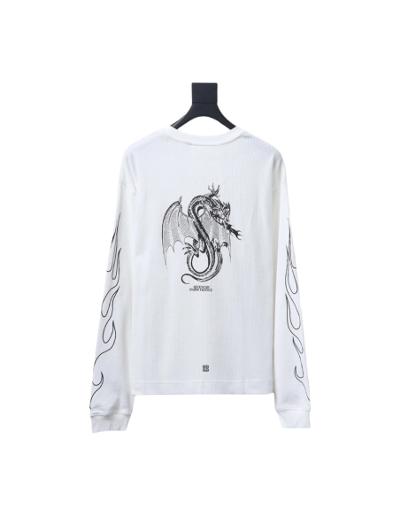 Givenchy Dragon Year Limited Edition Waffle Long Sleeve Tshirt TSK1,Cheap Replica Reps Givenchy