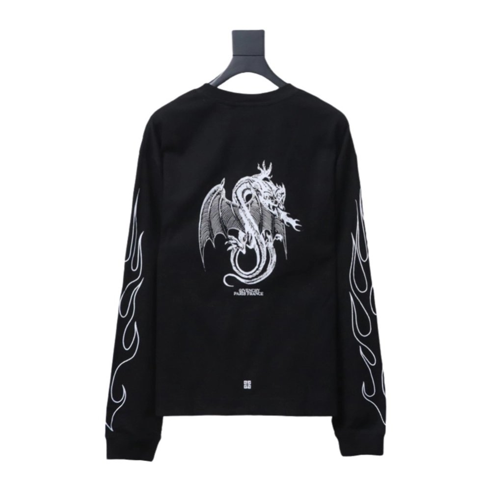 Givenchy Dragon Year Limited Edition Waffle Long Sleeve Tshirt,Cheap Replica Reps Givenchy