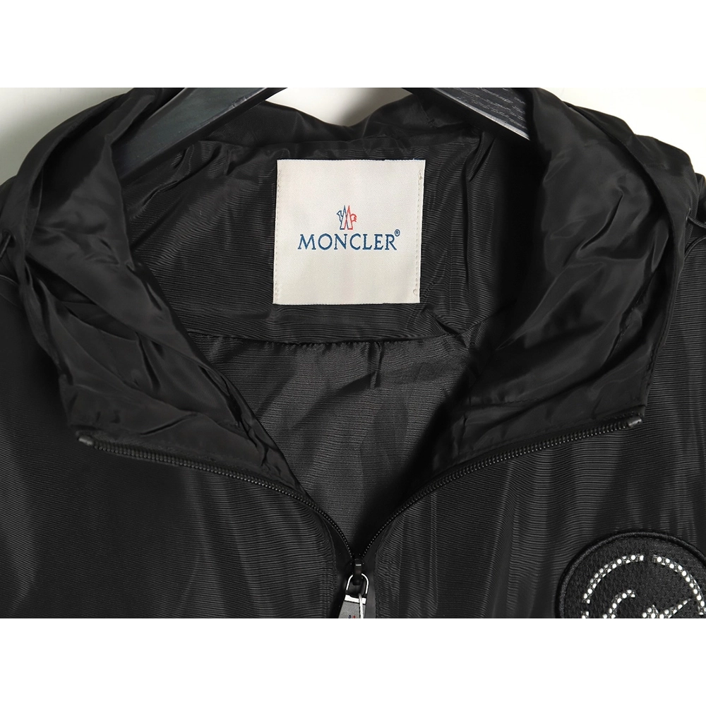 Moncler embroidered sticker nylon zipup sun protection jacket,Cheap Replica Reps Moncler