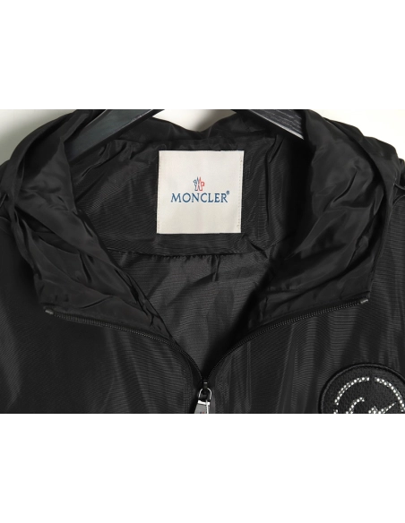 Moncler embroidered sticker nylon zipup sun protection jacket,Cheap Replica Reps Moncler