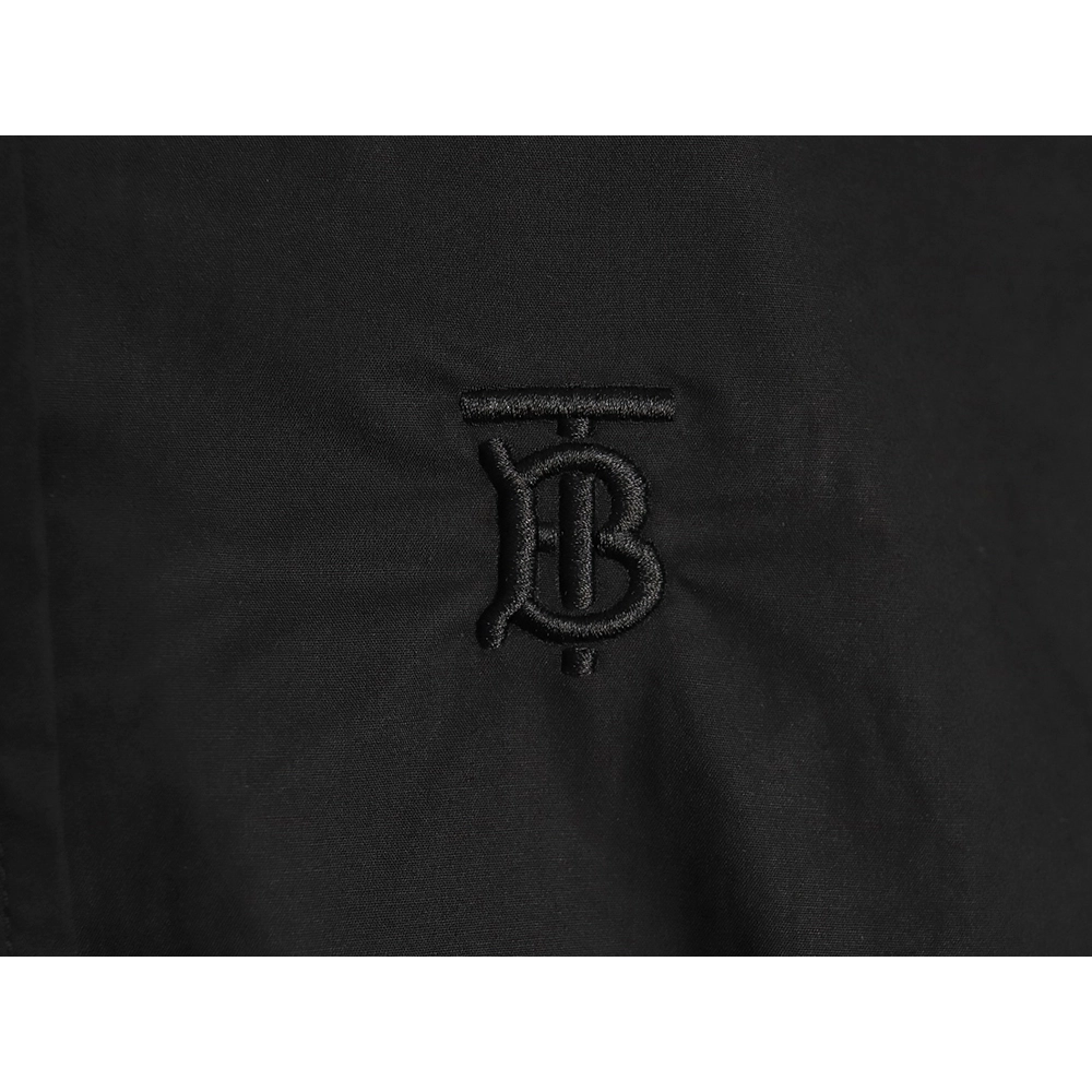Burberry Check cuffs embroidered logo shirt TSK1,Cheap Replica Reps Burberry