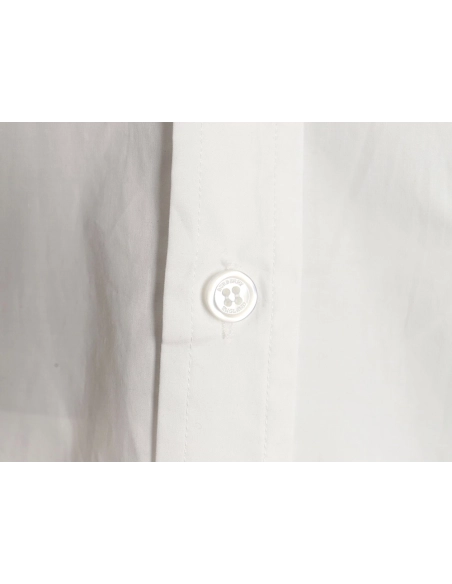 Burberry Check cuffs embroidered logo shirt,Cheap Replica Reps Burberry