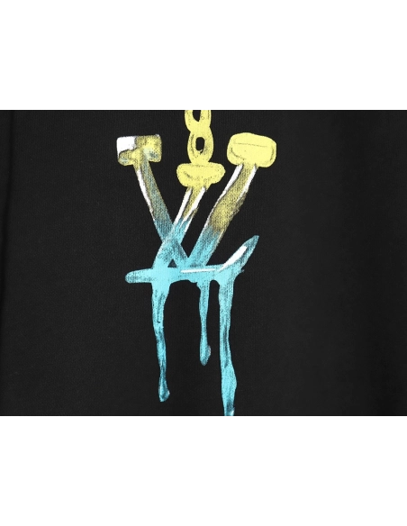 Louis Vuitton Gradient Necklace Pendant Print Sweatshirt TSK1,Cheap Replica Reps Louis Vuitton