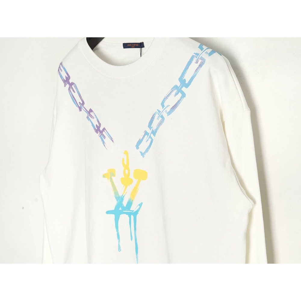 Louis Vuitton Gradient Necklace Pendant Print Sweatshirt,Cheap Replica Reps Louis Vuitton