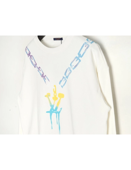 Louis Vuitton Gradient Necklace Pendant Print Sweatshirt,Cheap Replica Reps Louis Vuitton