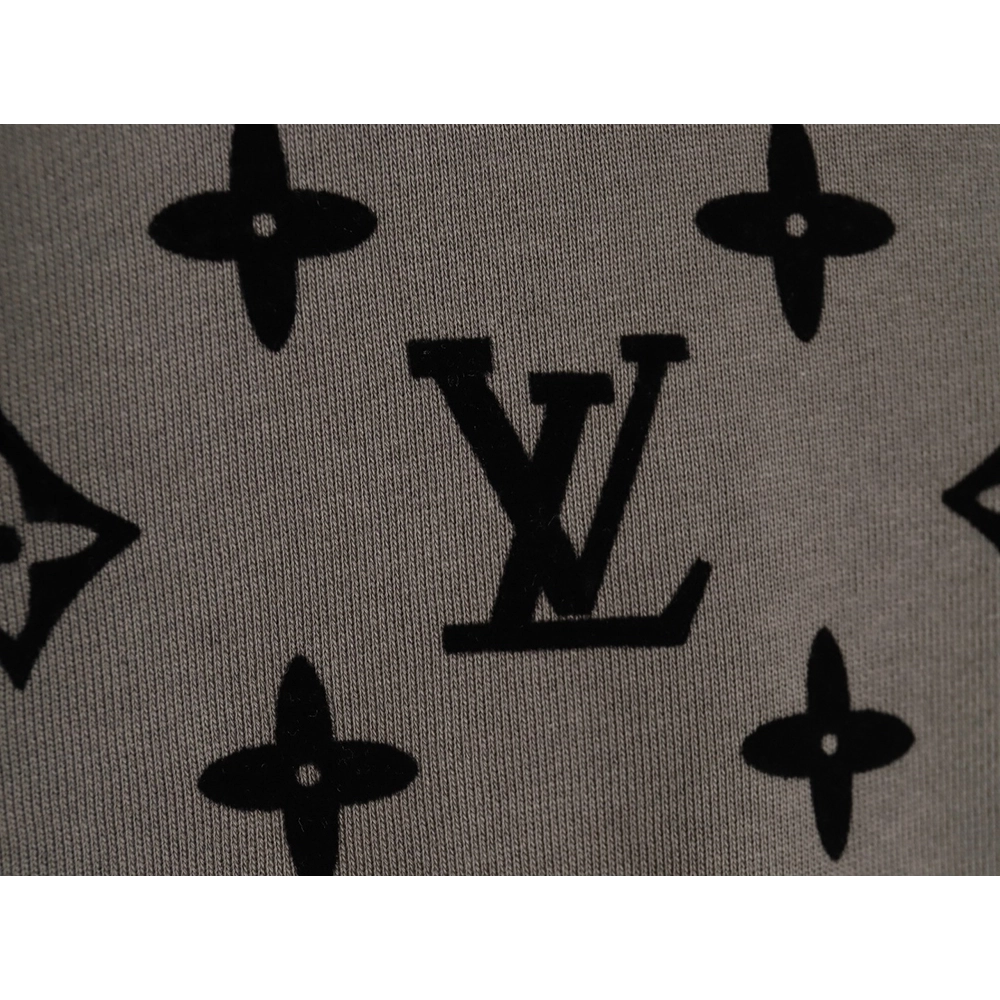 Louis Vuitton all over print monogram flocked round neck sweatshirt TSK1,Cheap Replica Reps Louis Vuitton