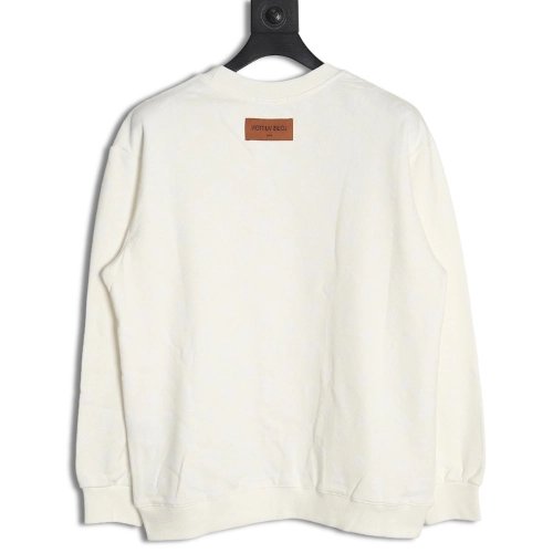 Louis Vuitton all over print monogram flocked round neck sweatshirt,Cheap Replica Reps Louis Vuitton