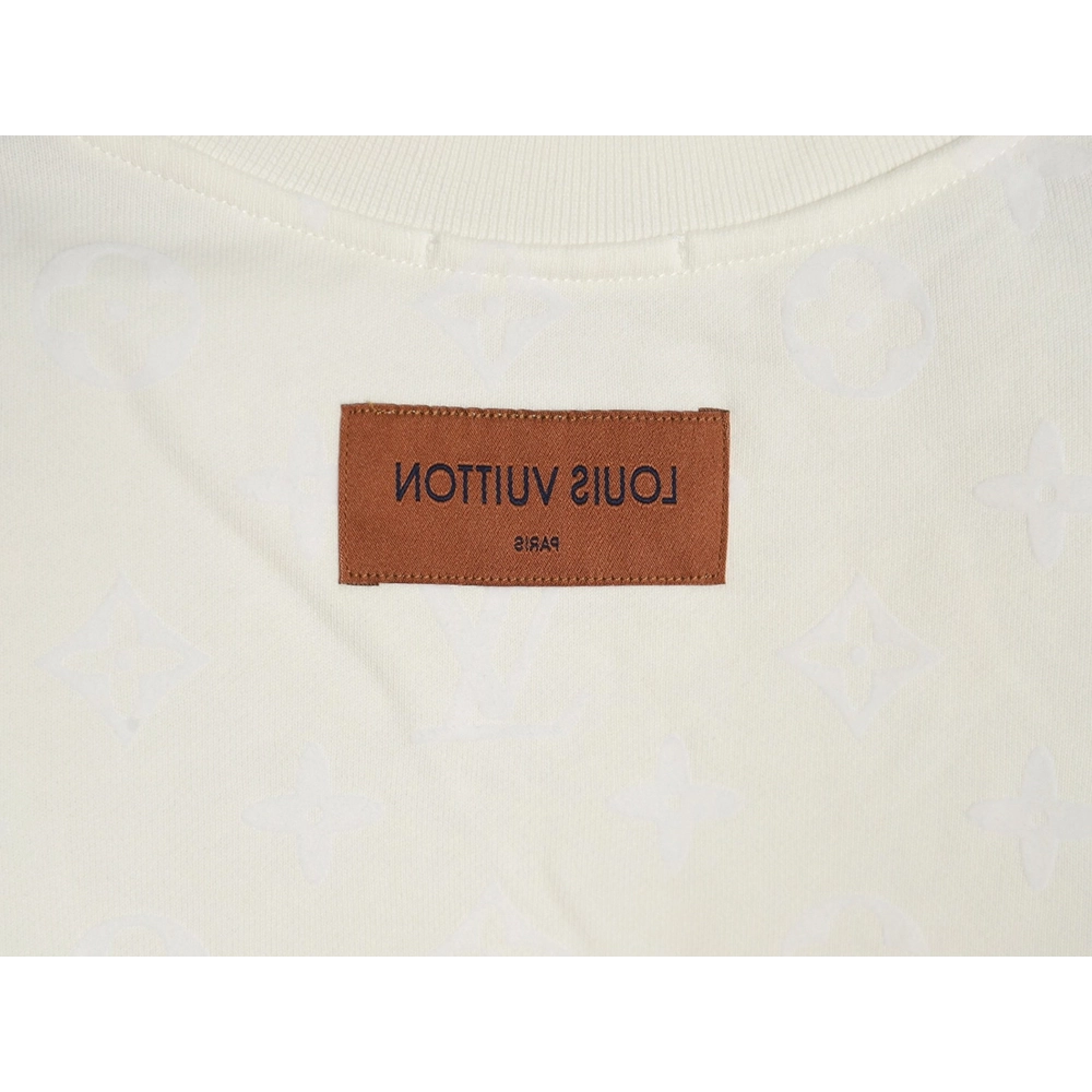 Louis Vuitton all over print monogram flocked round neck sweatshirt,Cheap Replica Reps Louis Vuitton
